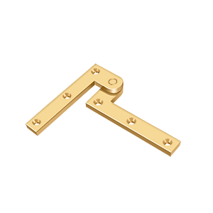 Deltana Architectural Hardware Specialty Solid Brass Hinges & Finials 3 7-8" x 5-8" x 1-4" Hinge pair - cabinetknobsonline