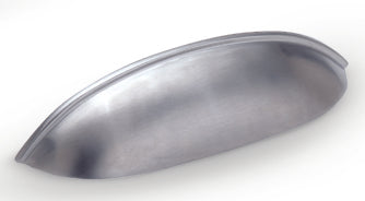 Acorn Manufacturing Brushed Stainless Steel AristotleCabinet Cup Pull - cabinetknobsonline