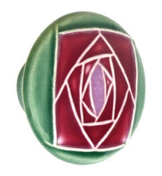 Acorn Manufacturing Cabinet Knob Round Green Square Mauve Rose - cabinetknobsonline