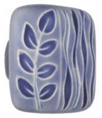 Acorn Manufacturing Large Square Blue and Blue Sea Grass Cabinet Knob - cabinetknobsonline