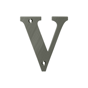 Deltana Architectural Hardware Home Accessories 4" Residential Letter V each - cabinetknobsonline