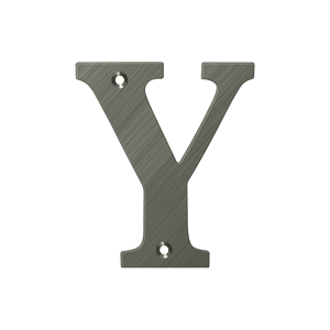 Deltana Architectural Hardware Home Accessories 4" Residential Letter Y each - cabinetknobsonline