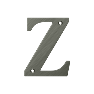 Deltana Architectural Hardware Home Accessories 4" Residential Letter Z each - cabinetknobsonline