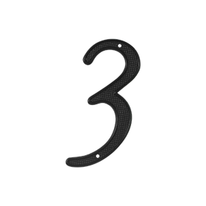 Deltana Architectural Hardware Home Accessories 4" Numbers Zinc Die-Cast, Black each - cabinetknobsonline