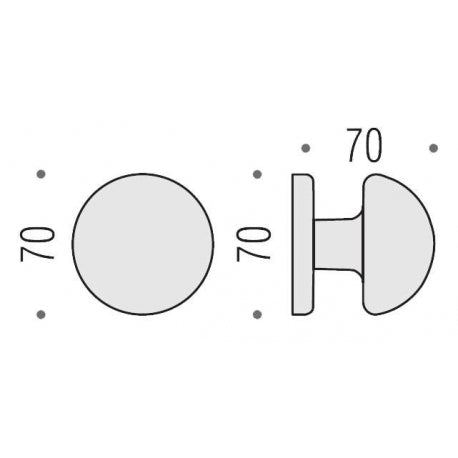 Colombo Design Door Knob Robot Collection CD55R( SINGLE DUMMY) - cabinetknobsonline