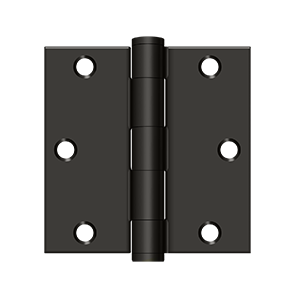 Deltana Architectural Hardware Steel & Stainless Steel Hinges 3 1-2"x 3 1-2" Square Hinge, HD pair - cabinetknobsonline