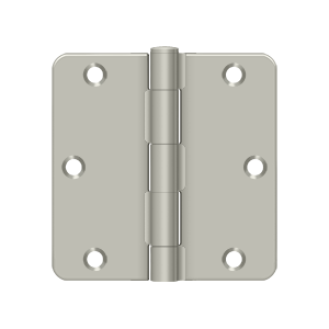 Deltana Architectural Hardware Steel & Stainless Steel Hinges 3 1-2"x 3 1-2"x 1-4" Radius Hinge, Residential Thickness pair - cabinetknobsonline