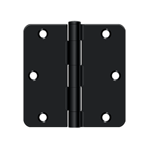 Deltana Architectural Hardware Steel & Stainless Steel Hinges 3 1-2"x 3 1-2"x 1-4" Radius Hinge, Residential Thickness pair - cabinetknobsonline