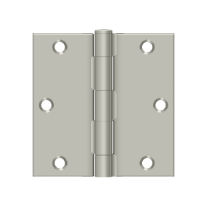 Deltana Architectural Hardware Steel & Stainless Steel Hinges 3 1-2"x 3 1-2" Square Hinge pair - cabinetknobsonline