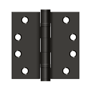 Deltana Architectural Hardware Steel & Stainless Steel Hinges 4" x 4" Square Hinge, HD, Ball Bearings pair - cabinetknobsonline