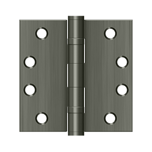 Deltana Architectural Hardware Steel & Stainless Steel Hinges 4" x 4" Square Hinge, HD, Ball Bearings pair - cabinetknobsonline