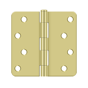 Deltana Architectural Hardware Steel & Stainless Steel Hinges 4"x 4"x 1-4" Radius Hinge pair - cabinetknobsonline