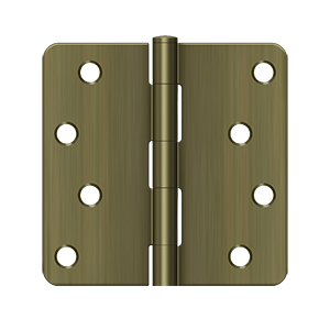 Deltana Architectural Hardware Steel & Stainless Steel Hinges 4"x 4"x 1-4" Radius Hinge pair - cabinetknobsonline