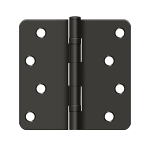 Deltana Architectural Hardware Steel & Stainless Steel Hinges 4"x 4"x 1-4" Radius Hinge, Ball Bearings pair - cabinetknobsonline