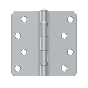 Deltana Architectural Hardware Steel & Stainless Steel Hinges 4"x 4"x 1-4" Radius Hinge, Ball Bearings pair - cabinetknobsonline