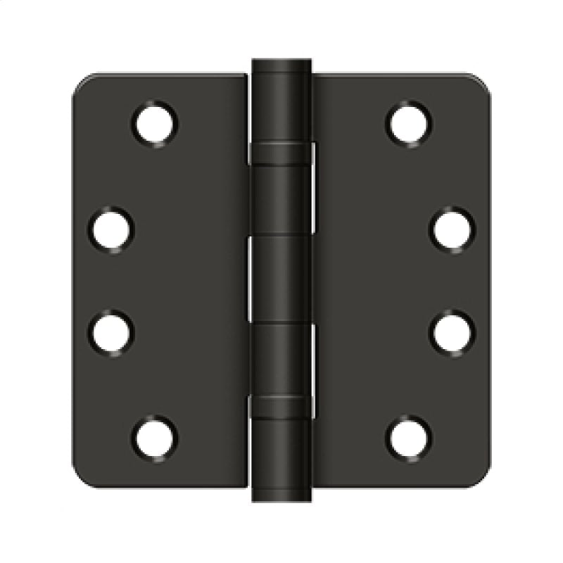 Deltana Architectural Hardware Steel & Stainless Steel Hinges 4" x 4" x 1-4" Radius Hinge, HD, Ball Bearings pair - cabinetknobsonline