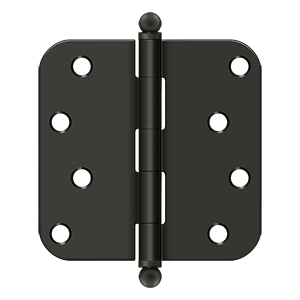 Deltana Architectural Hardware Steel & Stainless Steel Hinges 4"x 4"x 5-8" Radius Hinge pair - cabinetknobsonline