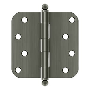 Deltana Architectural Hardware Steel & Stainless Steel Hinges 4"x 4"x 5-8" Radius Hinge pair - cabinetknobsonline