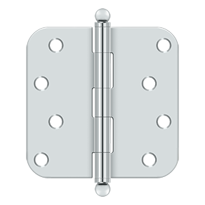 Deltana Architectural Hardware Steel & Stainless Steel Hinges 4"x 4"x 5-8" Radius Hinge pair - cabinetknobsonline