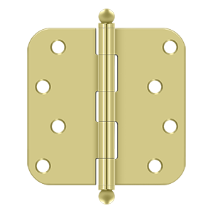 Deltana Architectural Hardware Steel & Stainless Steel Hinges 4"x 4"x 5-8" Radius Hinge pair - cabinetknobsonline