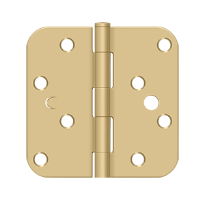 Deltana Architectural Hardware Steel & Stainless Steel Hinges 4" x 4" x 5-8" Radius Hinge, Bench Mark pair - cabinetknobsonline