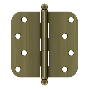 Deltana Architectural Hardware Steel & Stainless Steel Hinges 4"x 4"x 5-8" Radius Hinge pair - cabinetknobsonline