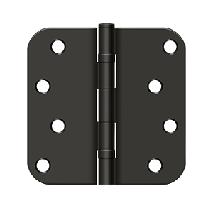 Deltana Architectural Hardware Steel & Stainless Steel Hinges 4"x 4"x 5-8" Radius Hinge, Ball Bearings pair - cabinetknobsonline