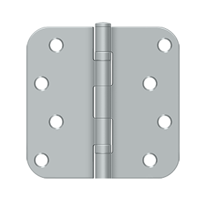 Deltana Architectural Hardware Steel & Stainless Steel Hinges 4"x 4"x 5-8" Radius Hinge, Ball Bearings pair - cabinetknobsonline