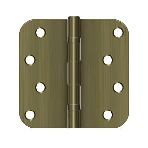 Deltana Architectural Hardware Steel & Stainless Steel Hinges 4"x 4"x 5-8" Radius Hinge, Ball Bearings pair - cabinetknobsonline