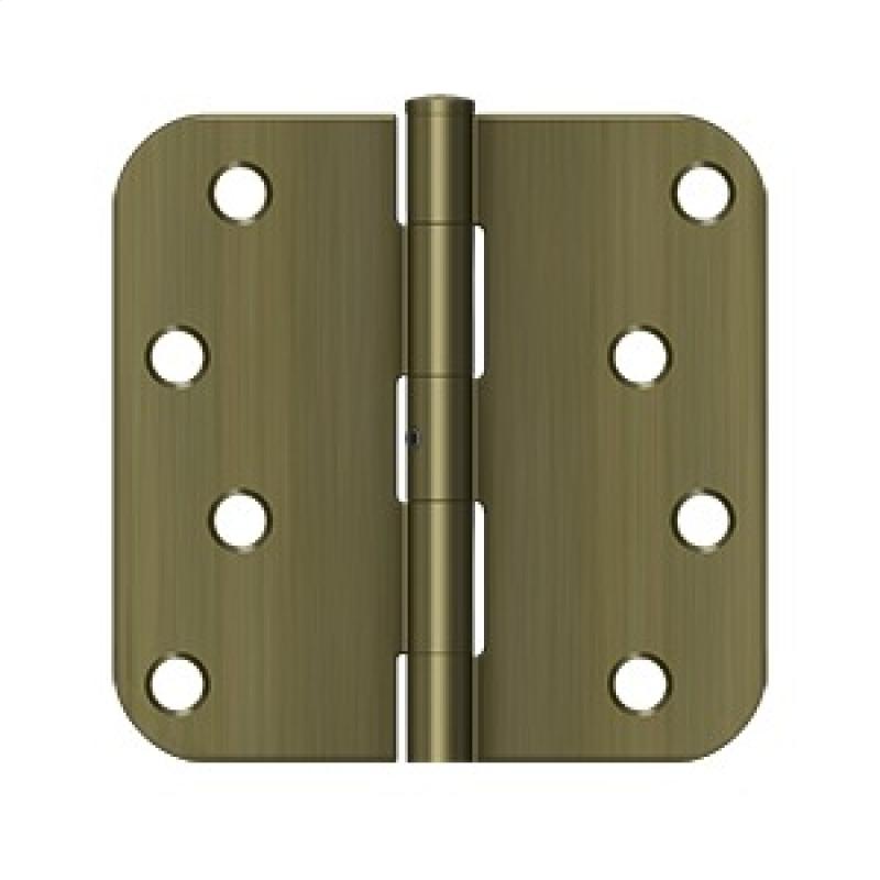 Deltana Architectural Hardware Steel & Stainless Steel Hinges 4"x 4"x 5-8" Radius Hinge pair - cabinetknobsonline