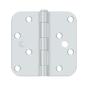 Deltana Architectural Hardware Steel & Stainless Steel Hinges 4" x 4" x 5-8" Radius Hinge, Bench Mark pair - cabinetknobsonline