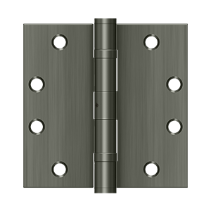 Deltana Architectural Hardware Steel & Stainless Steel Hinges 4 1-2"x 4 1-2" Square Hinge, HD, Ball Bearings pair - cabinetknobsonline