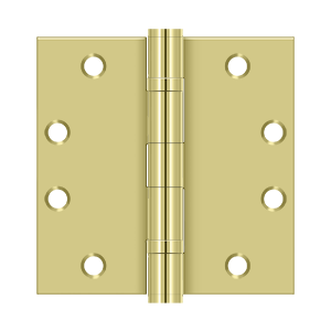 Deltana Architectural Hardware Steel & Stainless Steel Hinges 4 1-2"x 4 1-2" Square Hinge, HD, Ball Bearings pair - cabinetknobsonline