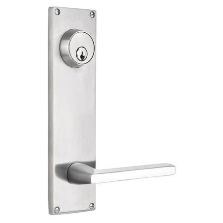 Emtek Door Hardware SidePlate Locksets Stainless Steel Tubular 9" Single Keyed Passage 5-1-2" C-C - cabinetknobsonline