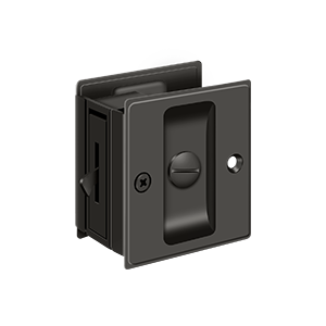 Deltana Architectural Hardware Door Accessories Pocket Locks, 2 1-2"x 2 3-4" Privacy each - cabinetknobsonline