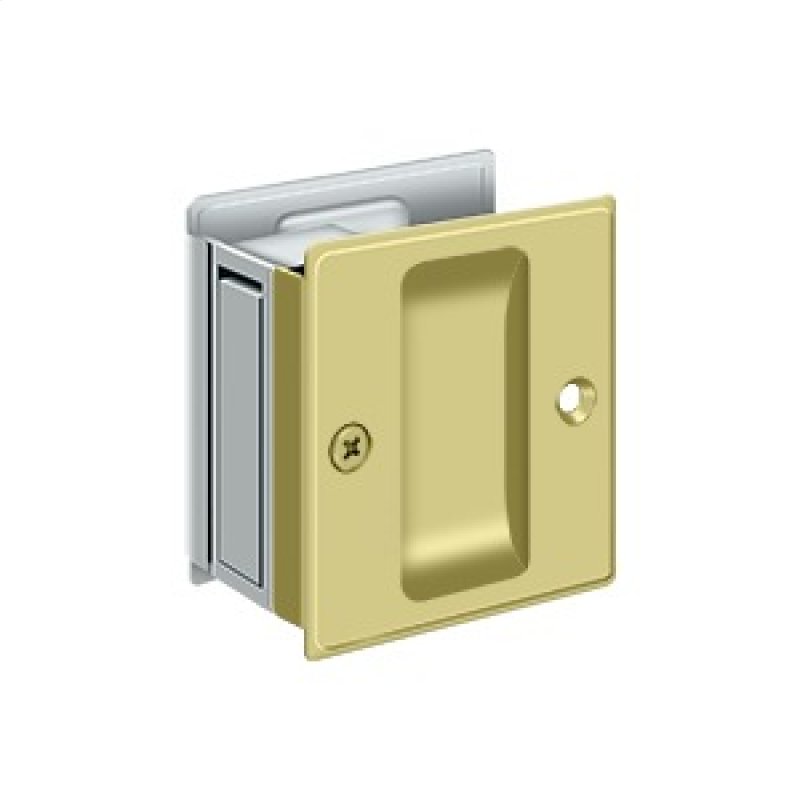 Deltana Architectural Hardware Door Accessories Pocket Locks, 2 1-2"x 2 3-4" Passage each - cabinetknobsonline