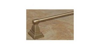 Top Knobs Bathroom Hardware Stratton 30" Single Towel Rod - Brushed Bronze - cabinetknobsonline