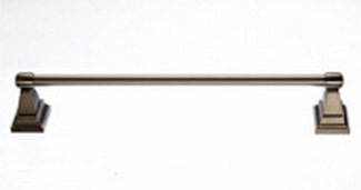 Top Knobs Bathroom Hardware Stratton 18" Single Towel Rod - Brushed Bronze - cabinetknobsonline