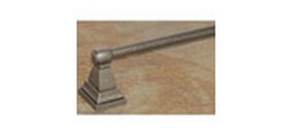 Top Knobs Bathroom Hardware Stratton 24" Single Towel Rod - Antique Pewter - cabinetknobsonline