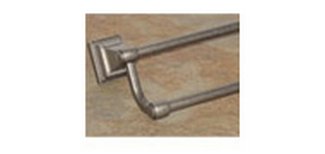 Top Knobs Bathroom Hardware Stratton 24" Double Towel Rod - Antique Pewter - cabinetknobsonline