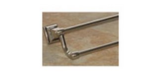 Top Knobs Bathroom Hardware Stratton 24" Double Towel Rod - Polished Nickel - cabinetknobsonline