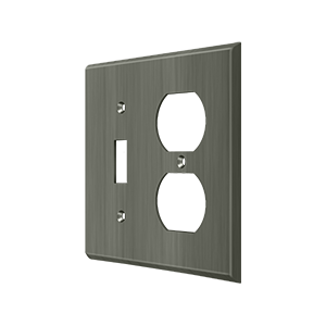 Deltana Architectural Hardware Home Accessories Switch Plate, Single Switch-Double Outlet each - cabinetknobsonline
