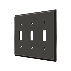 Deltana Architectural Hardware Home Accessories Switch Plate, Triple Standard each - cabinetknobsonline