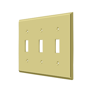 Deltana Architectural Hardware Home Accessories Switch Plate, Triple Standard each - cabinetknobsonline