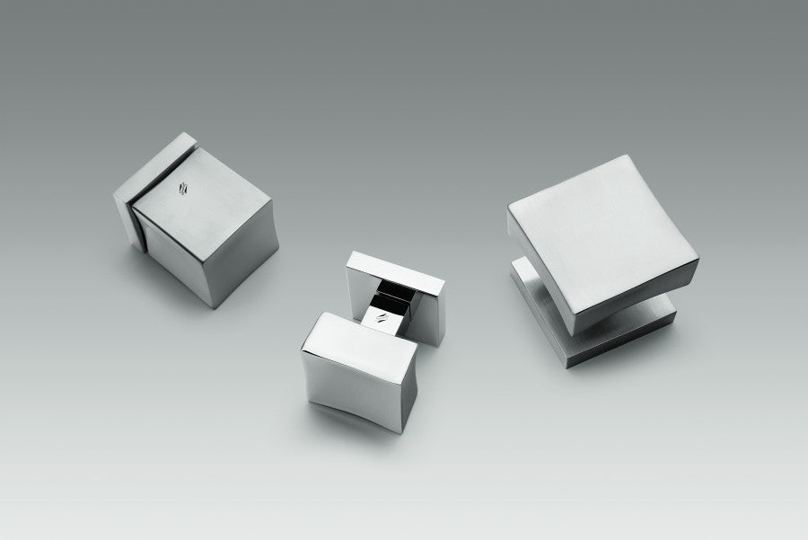 Colombo Design Door Knob Square Collection- LC15R (PHOTO LEFT) SQUARE BACKPLATE (SINGLE DUMMY) - cabinetknobsonline