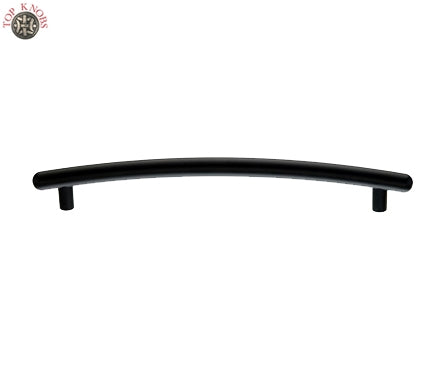 Top Knobs Cabinet Hardware   Curved Appliance Pull 12" (c-c) - Flat Black - cabinetknobsonline