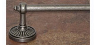 Top Knobs Bathroom Hardware Tuscany Bath 30" Single Towel Rod - Antique Pewter - cabinetknobsonline