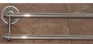 Top Knobs Bathroom Hardware Tuscany Bath 30" Double Towel Rod - Brushed Satin Nickel - cabinetknobsonline