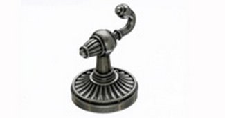 Top Knobs Bathroom Hardware Tuscany Bath Double Hook - Antique Pewter - cabinetknobsonline