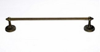 Top Knobs Bathroom Hardware Tuscany Bath 24" Single Towel Rod - German Bronze - cabinetknobsonline